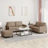 Image de Ensemble De Canapés 3 Pcs Avec Coussins Cappuccino Similicuir Vidaxl