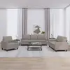 Image de Ensemble De Canapés 3 Pcs Avec Coussins Taupe Tissu Vidaxl