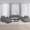Image de Ensemble De Canapés 4 Pcs Avec Coussins Gris Foncé Tissu Vidaxl