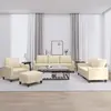 Image de Ensemble De Canapés 4 Pcs Avec Coussins Crème Tissu Vidaxl