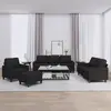 Image de Ensemble De Canapés 4 Pcs Avec Coussins Noir Tissu Vidaxl