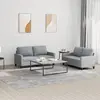Image de Ensemble De Canapés 2 Pcs Avec Coussins Gris Clair Tissu Vidaxl