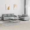 Image de Ensemble De Canapés 2 Pcs Avec Coussins Gris Clair Tissu Vidaxl