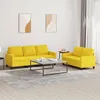 Image de Ensemble De Canapés 2 Pcs Avec Coussins Jaune Clair Tissu Vidaxl