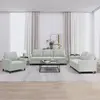 Image de Ensemble De Canapés 3 Pcs Avec Coussins Gris Clair Velours Vidaxl