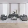Image de Ensemble De Canapés 3 Pcs Avec Coussins Gris Foncé Velours Vidaxl