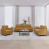 Image de Ensemble De Canapés 3 Pcs Avec Coussins Marron Velours Vidaxl