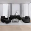 Image de Ensemble De Canapés 4 Pcs Avec Coussins Noir Velours Vidaxl