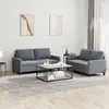 Image de Ensemble De Canapés 2 Pcs Avec Coussins Gris Foncé Velours Vidaxl