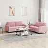 Image de Ensemble De Canapés 2 Pcs Avec Coussins Rose Velours Vidaxl