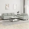Image de Ensemble De Canapés 2 Pcs Avec Coussins Gris Clair Velours Vidaxl
