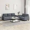 Image de Ensemble De Canapés 2 Pcs Avec Coussins Gris Foncé Velours Vidaxl