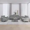 Image de Ensemble De Canapés 3 Pcs Avec Coussins Gris Clair Tissu Vidaxl