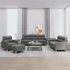 Image de Ensemble De Canapés 4 Pcs Avec Coussins Gris Foncé Tissu Vidaxl