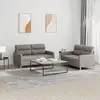 Image de Ensemble De Canapés 2 Pcs Avec Coussins Taupe Tissu Vidaxl