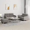 Image de Ensemble De Canapés 3 Pcs Avec Coussins Taupe Tissu Vidaxl