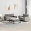 Image de Ensemble De Canapés 2 Pcs Avec Coussins Taupe Tissu Vidaxl