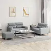 Image de Ensemble De Canapés 3 Pcs Coussins Gris Clair Tissu Vidaxl