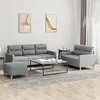 Image de vidaXL Ensemble de Canapés avec Coussins 3 pcs Canapés avec Accoudoirs Ensemble de Meubles avec Repose-pieds Salon 3201608