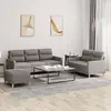 Image de Ensemble De Canapés 3 Pcs Avec Coussins Taupe Tissu Vidaxl