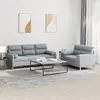 Image de Ensemble De Canapés 2 Pcs Coussins Gris Clair Tissu Vidaxl