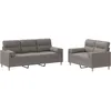 Image de Ensemble De Canapés 2 Pcs Avec Coussins Taupe Tissu Vidaxl