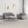 Image de Ensemble De Canapés 2 Pcs Avec Coussins Taupe Tissu Vidaxl