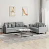 Image de Ensemble De Canapés 2 Pcs Avec Coussins Gris Clair Tissu Vidaxl