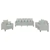 Image de Vidaxl ensemble de canapés 3 pcs avec coussins gris clair velours