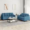 Image de Ensemble De Canapés 2 Pcs Avec Coussins Bleu Velours Vidaxl