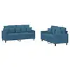 Image de Vidaxl ensemble de canapés 2 pcs avec coussins bleu velours