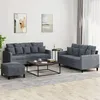 Image de vidaXL Ensemble de Canapés avec Coussins 3 pcs Canapés avec Accoudoirs et Dossier Ensemble de Meubles Mobilier de Salon 3201711
