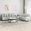 Image de Ensemble De Canapés 2 Pcs Avec Coussins Gris Clair Velours Vidaxl