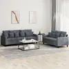 Image de Ensemble De Canapés 2 Pcs Avec Coussins Gris Foncé Velours Vidaxl
