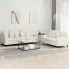 Image de Ensemble De Canapés 2 Pcs Avec Coussins Crème Velours Vidaxl