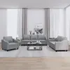 Image de Ensemble De Canapés 3 Pcs Avec Coussins Gris Clair Tissu Vidaxl
