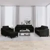 Image de Ensemble De Canapés 4 Pcs Avec Coussins Noir Tissu Vidaxl