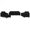 Image de Ensemble De Canapés 4 Pcs Avec Coussins Noir Tissu Vidaxl