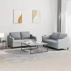Image de Ensemble De Canapés 2 Pcs Avec Coussins Gris Clair Tissu Vidaxl