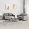 Image de Ensemble De Canapés 2 Pcs Avec Coussins Taupe Tissu Vidaxl