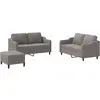Image de Ensemble De Canapés 3 Pcs Avec Coussins Taupe Tissu Vidaxl