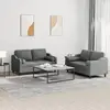 Image de Ensemble De Canapés 2 Pcs Coussins Gris Foncé Tissu Vidaxl