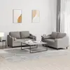 Image de Ensemble De Canapés 2 Pcs Avec Coussins Taupe Tissu Vidaxl