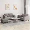 Image de Ensemble De Canapés 3 Pcs Avec Coussins Taupe Tissu Vidaxl