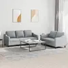 Image de Ensemble De Canapés 2 Pcs Avec Coussins Gris Clair Tissu Vidaxl