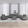 Image de Ensemble De Canapés 3 Pcs Gris Foncé Tissu Vidaxl