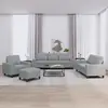 Image de Ensemble De Canapés 4 Pcs Gris Clair Tissu Vidaxl
