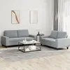 Image de Ensemble De Canapés 2 Pcs Gris Clair Tissu Vidaxl