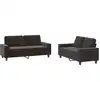 Image de Ensemble De Canapés 2 Pcs Noir Tissu Vidaxl