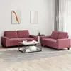 Image de Ensemble De Canapés 2 Pcs Rouge Bordeaux Tissu Vidaxl